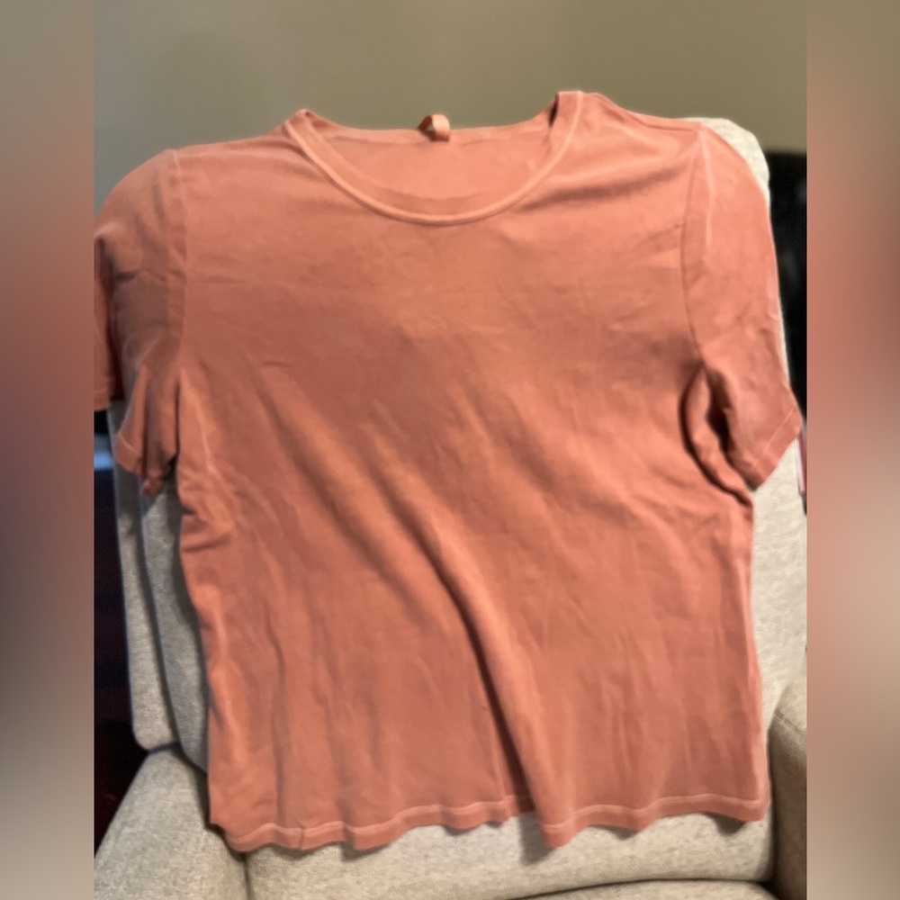 Fabletics Short Sleeve Crew Tee - Dusty Rose